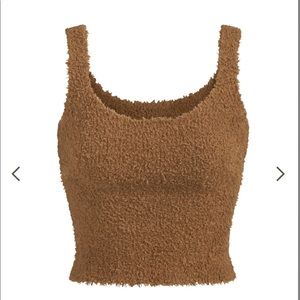 Skims cozy knit camel tank